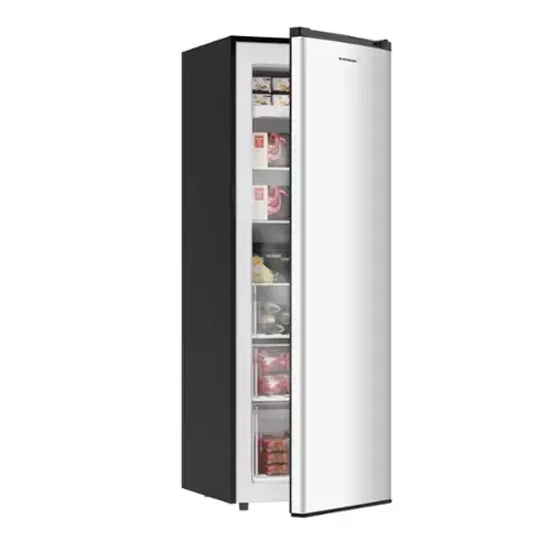 Front. BANGSON - BANGSON 7.0 Cu.ft Upright Freezer, Convertible Freezer/Refrigerator, Single Door for Kitchen Office Apartment, Silver - Silver.