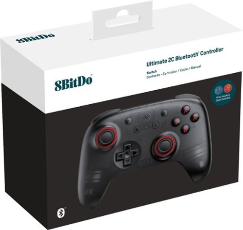 8BitDo Ultimate 2C Bluetooth Wireless Gaming Controller for Nintendo Switch, Nintendo Switch 2 - Transparent Black BUY IN UAE