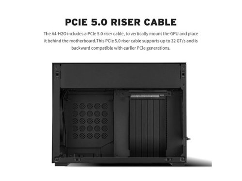 Lian Li A4 H2OX5 Mini ITX PC Case, Triple Slot Mount GPU, Aluminum