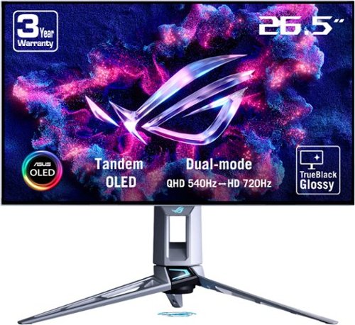 ASUS - ROG Swift 27" Dual Mode (2K 540Hz, FHD 720Hz) OLED 0.02ms Gaming Monitor with FreeSync Premium Pro and HDR - Black