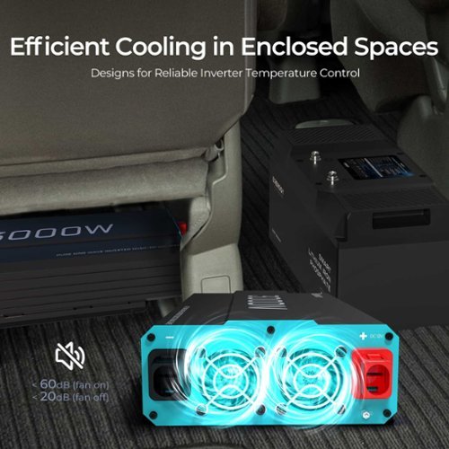 Renogy 3000W 12V Pure Sine Wave Inverter - Black GLOBAL SHIPPING