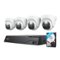 Reolink - 8-Channel, 4 - Dome Camera Indoor/Outdoor 4K+ 12MP PoE 2TB NVR Security Surveillance System - White-Front_Standard