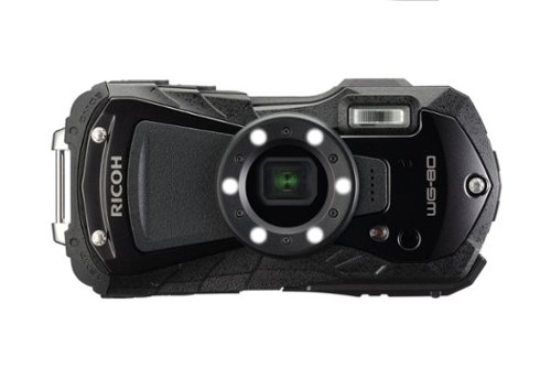 Ricoh - WG-80 16.0 Megapixel Waterproof Digital Camera - Black-Front_Standard 