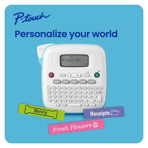 Brother P-touch PT-N20 Personal Desktop Label Maker with Btag Tape - White WORLDWIDE DELIVERY