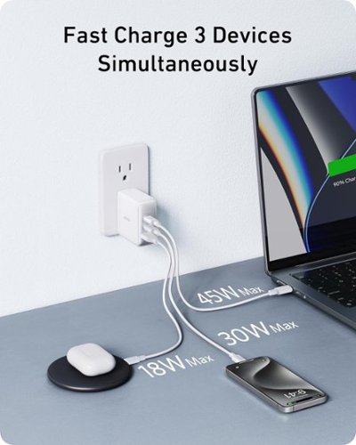 Anker Nano 100W USB C Charger, 3 Port Fast Compact GaN Charger
