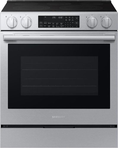Samsung - 6.3 cu. ft. Bespoke Smart Slide-In Electric Range with Illuminated Precision Knobs and No Preheat Air Fry Max - Stainless Steel