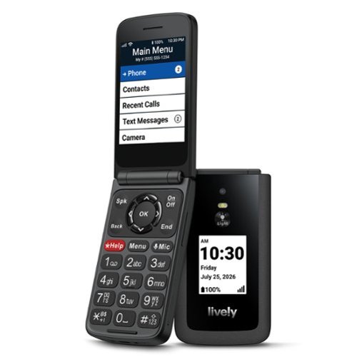 Lively® - Jitterbug Flip3 Easy Cell Phone - Black