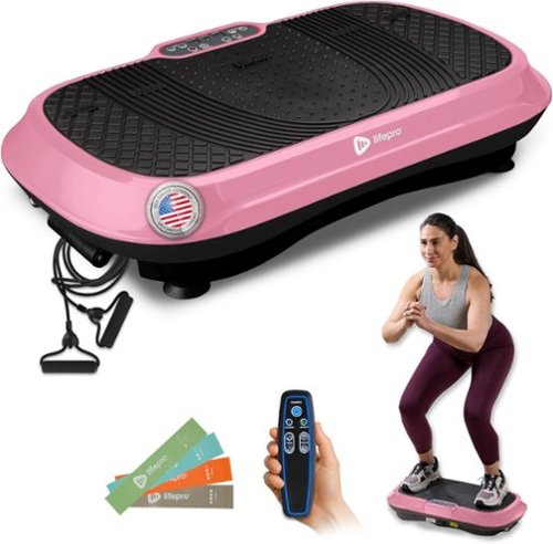 LifePro - Waver Vibration Plate – Whole Body Exercise Machine for Weight Loss, Muscle Toning & Lymphatic Drainage - Pink-Front_Standard 