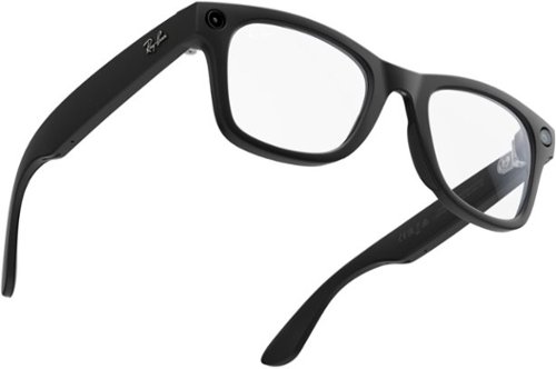 Ray-Ban Meta Wayfarer Large glasses with Meta Ai, Audio, Photo, Video Compatibility - Clear to Green Transitions Lenses - Matte Black BUY IN SINGAPORE
