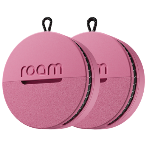 Roam - 3-in-1 Tracker - Bluetooth Item Locator, Keys/Luggage/Pet Gear, iOS or Android Find My, Waterproof, 2-Pack - Pink-Front_Standard 