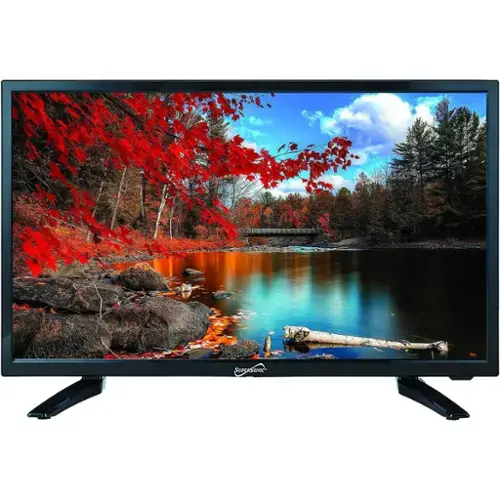 Front. Supersonic - Supersonic SC-2411 23.6 HDTV with 1080p dual tuners HDMI USB and AC/DC support.