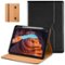 DTTO - Case for iPad 11th Gen 11" 2025 (A16) & 10th Gen 10.9" 2022, Leather Folio Cover with Pencil Holder & Auto Wake/Sleep - Black-Front_Standard