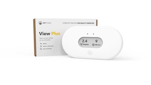 Airthings View Plus Air Quality/Radon/Carbon Dioxide/Temperature/Humidity with Alexa and Google Assistant - Matte White BUY IN MIDDLE EAST