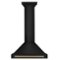 ZLINE - 30 inches - Convertible & Externally Vented - Wall Range Hood - Black Stainless Steel-Front_Standard