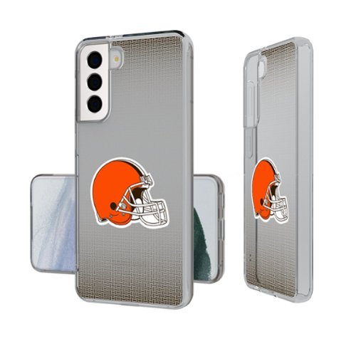 Keyscaper - NFL - Cleveland Browns Linen Logo Galaxy Clear Case - S24 - Multicolor-Front_Standard 