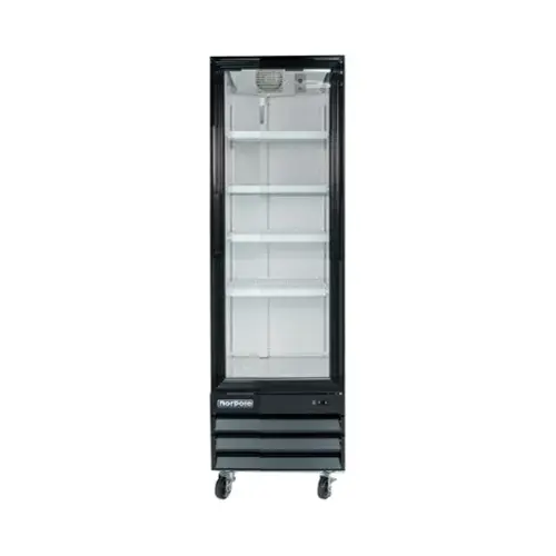 Front. Magic Chef - Commercial 9 cu. ft. Single Door Merchandiser Refrigerator in Black - Black.