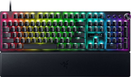 Razer - Huntsman V3 Pro Full Size Wired Analog Optical Linear Switch Gaming Keyboard with Snap Tap - Black-Front_Standard