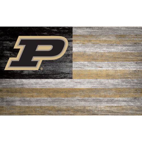 Fan Creations - Purdue Boilermakers 11'' x 19'' Distressed Flag Sign - Multicolor-Front_Standard 