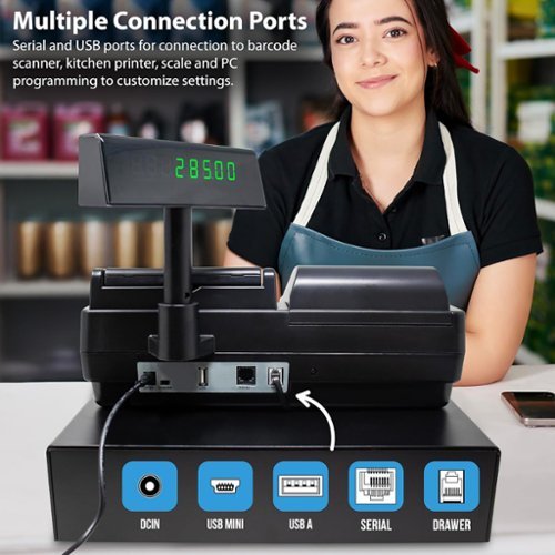 CR260 Electronic Cash Register with Steel Drawer, Thermal Printer