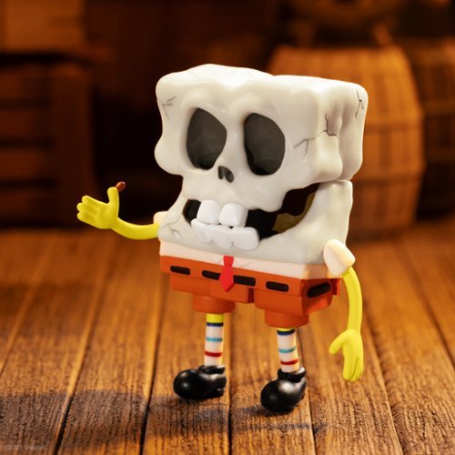 Super7 ReAction 3.75 in Plastic SpongeBob SquarePants - SkullPants SpongeBob GLOBAL SHIPPING
