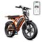 TST GRP - 20" Peak 1500W Full Suspension Moped-style Electric Bike, 48V/15Ah - Orange-Front_Standard