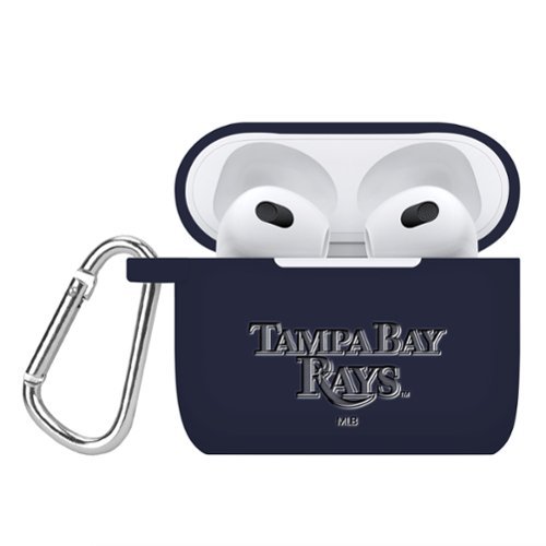 Artinian - Tampa Bay Rays Debossed Silicone AirPods Gen Three Case Cover - Multicolor-Front_Standard 