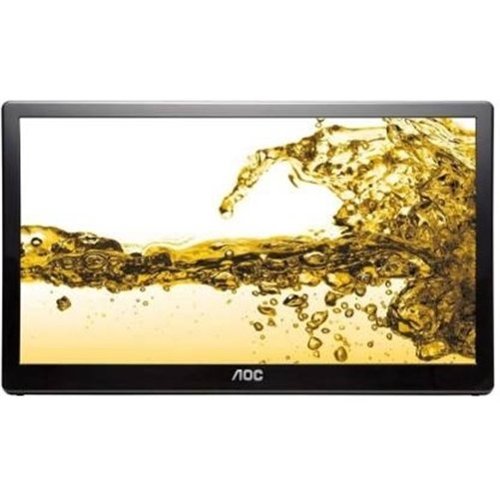 AOC - Refurbished Excellent - E1659FWU 15.6" (1366x768) 8ms LED Monitor,  - Black-Front_Standard 