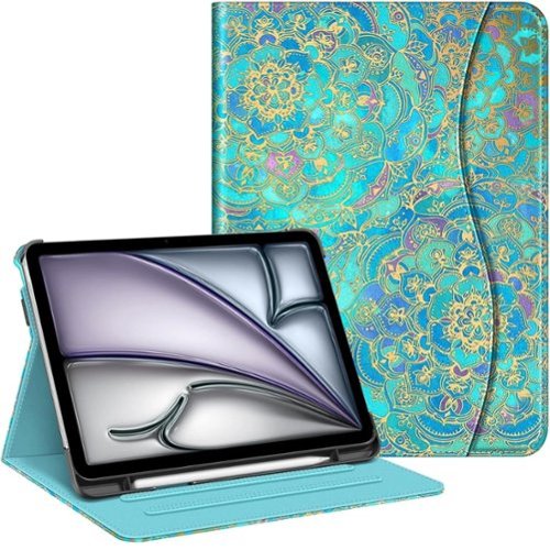 Kitcheniva - iPad Air 11 Inch M3 2025 Multi Angle Viewing Case For Air 5th 4th 10.9 Inch Blue Shades - Shades of Blue-Front_Standard 