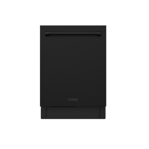 Thor Kitchen - 24" Top Control Built-In Dishwasher Stainless Steel Tub with 3rd Rack, 47 dBA - Matte Black