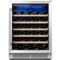 Yeego - 24 Inch Wine Cooler, 52 Bottle Wine Cooler Refrigerator Built-in or Freestanding, for Home Kitchen,Bar - Stainless Steel-Front_Standard