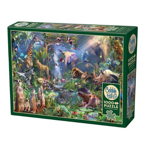 Outset Media - Outset Media: Cobble Hill 1000 Piece Puzzle: Into the Jungle - Reference Poster Included