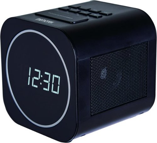 Memorex - CR140 Clock Radio with USB Charger Function - Black-Front_Standard 