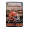 Pegasus - Cleveland Browns 66" x 95" Oversized Skyline Series Helmet Ultra Cozy Blanket - Multicolor-Front_Standard
