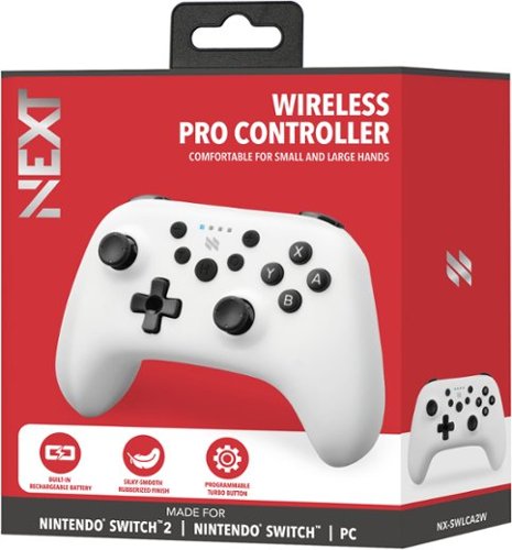 NEXT Wireless Rechargeable Pro Controller for Switch 2 & Switch - Frost SHOP ONLINE