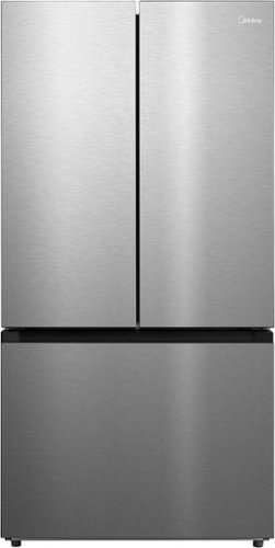 Midea - 33 in. Wide Counter-Depth PLUS 23 Cu. Ft. French Door Refrigerator + Water2Ways - Stainless Steel