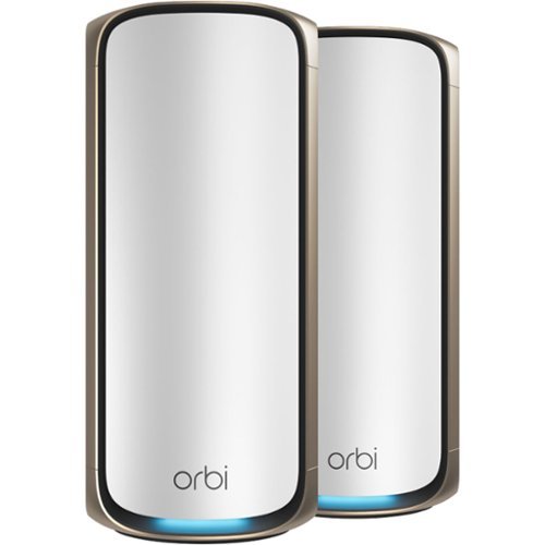 NETGEAR - Orbi 970 Series BE27000 Quad-Band Mesh Wi-Fi 7 System (2-pack) - White-Front_Standard
