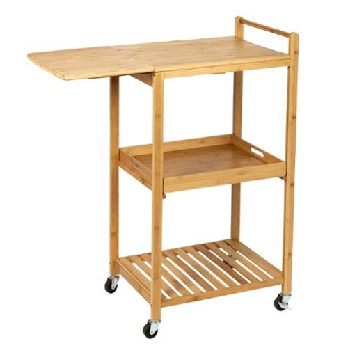 Honey-Can-Do - Bamboo Kitchen Cart - Natural-Angle_Standard 
