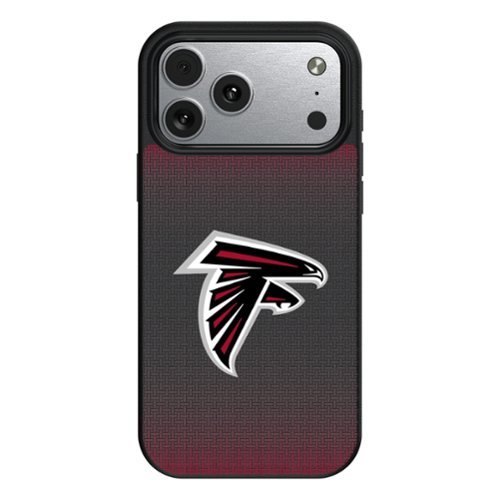 Keyscaper - NFL - Atlanta Falcons Linen Logo iPhone Magnetic Bump Case - 16 Pro Max - Black-Front_Standard 