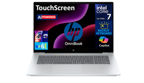 HP - OmniBook 7 17-DC0073CL 17.3" AI Laptop - Intel Core Ultra 7 258V - Copilot+ PC - FHD IPS - sliver-Front_Standard 