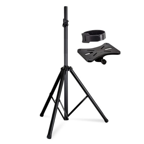 5 CORE - Speaker Stand Adjustable PA DJ Tripod Studio Monitor Stands w 35mm Insert-SS ECO 1PK BLK WoB - Black-Front_Standard 