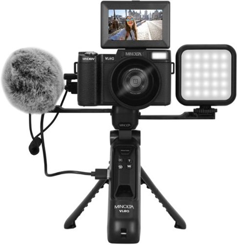 Minolta VLOG MND60V 64.0 Megapixel 4K Video Digital Camera Kit for Content Creators and Vloggers - Black BUY IN NORWAY
