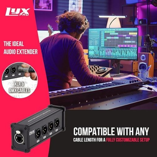 Lyxpro 8 Channel Dual Input 3 Pin XLR Breakout, Male to RJ45