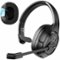 EKSA Telecom - H1 Pro AI-Powered Wireless Headset - Black-Front_Standard
