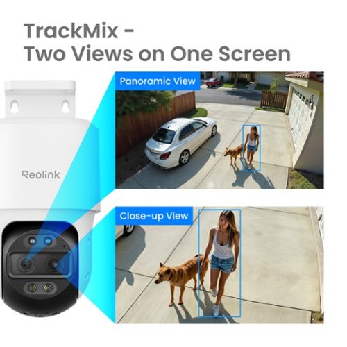 Reolink TrackMix P760 Wired PoE 4K 8MP Home Security Camera Outdoor with Dual-View, Auto-Tracking Pan Tilt Zoom - White BUY ONLINE