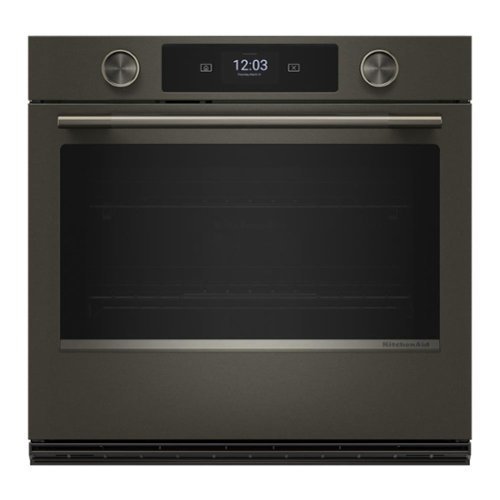 KitchenAid - 30" Smart Built-In Single Wall Oven with Assisted Cook Cycles - Black Ore