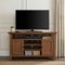 Simpli Home - Amherst 54W TV Stand with Drawers, Doors and Open Top Shelf - Medium Saddle Brown-Front_Standard