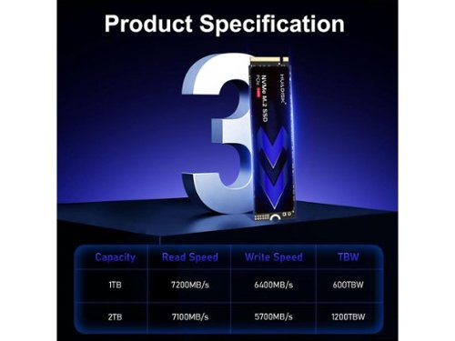 HUADISK 2TB M.2 Gen4 NVMe SSD, 2280, PCIe x4, 3D NAND for PS5/PC