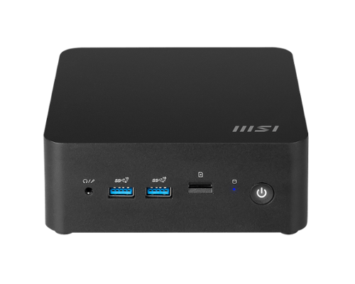 MSI - Cubi NUC 1MG Mini Desktop - Intel Core 3 100U - 8GB Memory - 500GB SSD - Thunderbolt 4 - Windows 11 Home - Black-Front_Standard 