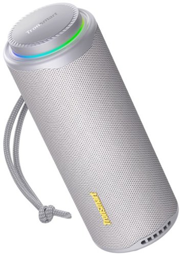 Tronsmart - T8 Portable Bluetooth 5.3 Speaker, 40W 360° Surround Deep Bass, TWS, Custom EQ & RGB, IPX7 Waterproof, 18H for Outdoor - Gray-Front_Standard 