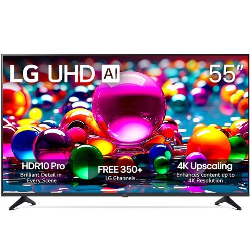 55" Class LG UHD AI UA77A 4K Smart TV 2025-Front_Standard 